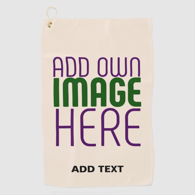 MODERN EDITABLE SIMPLE NATURAL IMAGE TEXT TEMPLATE GOLF TOWEL (Front)