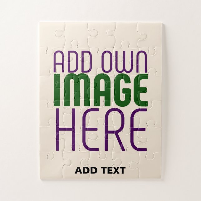 MODERN EDITABLE SIMPLE NATURAL IMAGE TEXT TEMPLATE JIGSAW PUZZLE (Vertical)