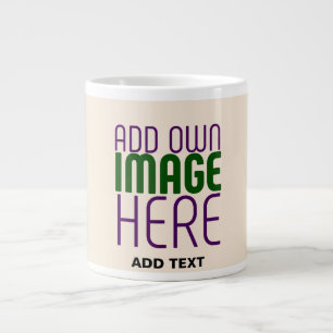 MODERN EDITABLE SIMPLE NATURAL IMAGE TEXT TEMPLATE LARGE COFFEE MUG