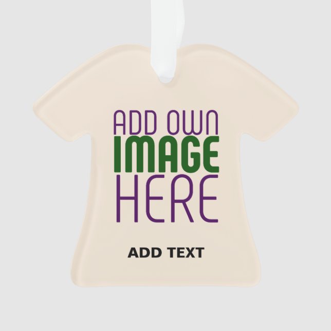 MODERN EDITABLE SIMPLE NATURAL IMAGE TEXT TEMPLATE ORNAMENT (Front)