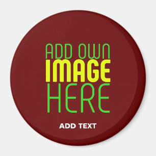 MODERN EDITABLE SIMPLE OXBLOOD IMAGE TEXT TEMPLATE MAGNET