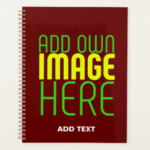 MODERN EDITABLE SIMPLE OXBLOOD IMAGE TEXT TEMPLATE PLANNER