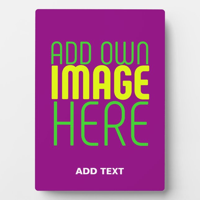 MODERN EDITABLE SIMPLE PURPLE IMAGE TEXT TEMPLATE PLAQUE (Front)