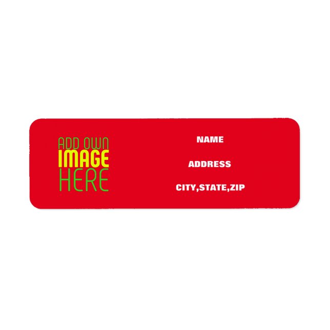 MODERN EDITABLE SIMPLE RED IMAGE TEXT TEMPLATE (Front)