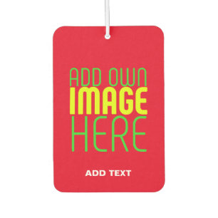 MODERN EDITABLE SIMPLE RED IMAGE TEXT TEMPLATE AIR FRESHENER