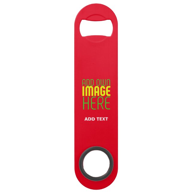 MODERN EDITABLE SIMPLE RED IMAGE TEXT TEMPLATE BAR KEY (Front)