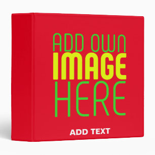 MODERN EDITABLE SIMPLE RED IMAGE TEXT TEMPLATE BINDER