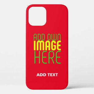 MODERN EDITABLE SIMPLE RED IMAGE TEXT TEMPLATE iPhone 12 CASE