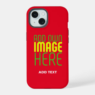 MODERN EDITABLE SIMPLE RED IMAGE TEXT TEMPLATE iPhone 15 CASE