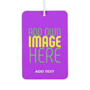 MODERN EDITABLE SIMPLE VIOLET IMAGE TEXT TEMPLATE AIR FRESHENER