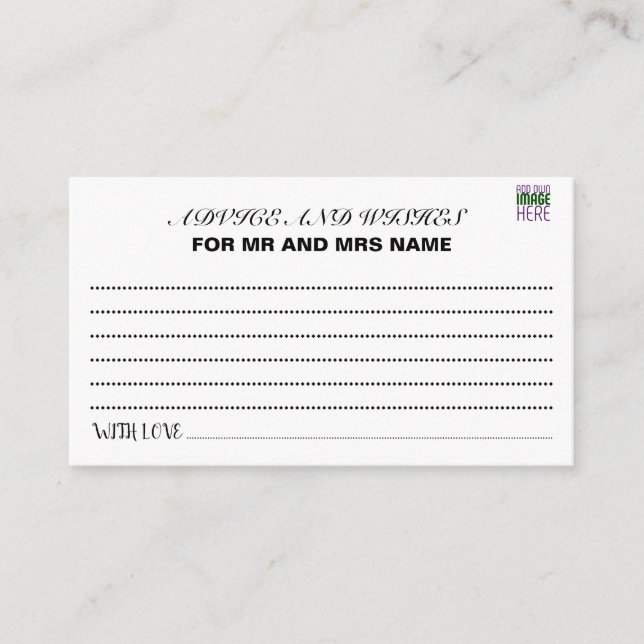 MODERN EDITABLE SIMPLE WHITE IMAGE TEXT TEMPLATE (Front)