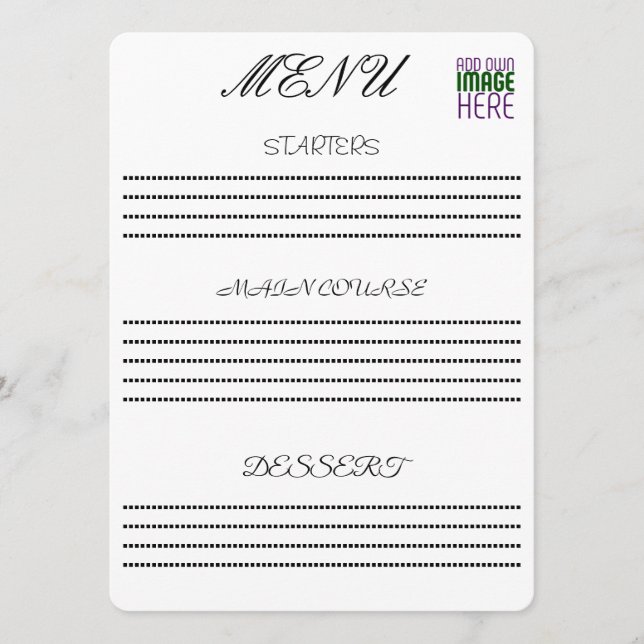 MODERN EDITABLE SIMPLE WHITE IMAGE TEXT TEMPLATE (Front)
