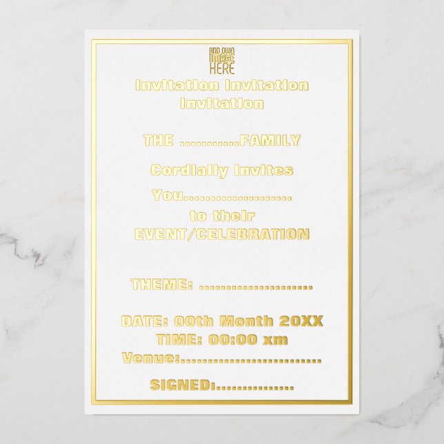 MODERN EDITABLE SIMPLE WHITE IMAGE TEXT TEMPLATE (Front)