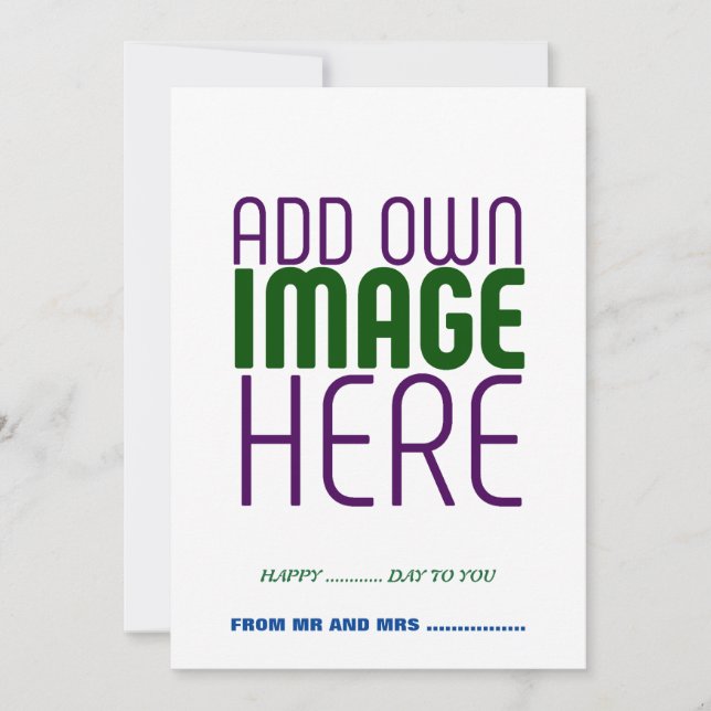 MODERN EDITABLE SIMPLE WHITE IMAGE TEXT TEMPLATE (Front)