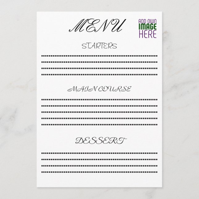 MODERN EDITABLE SIMPLE WHITE IMAGE TEXT TEMPLATE (Front)