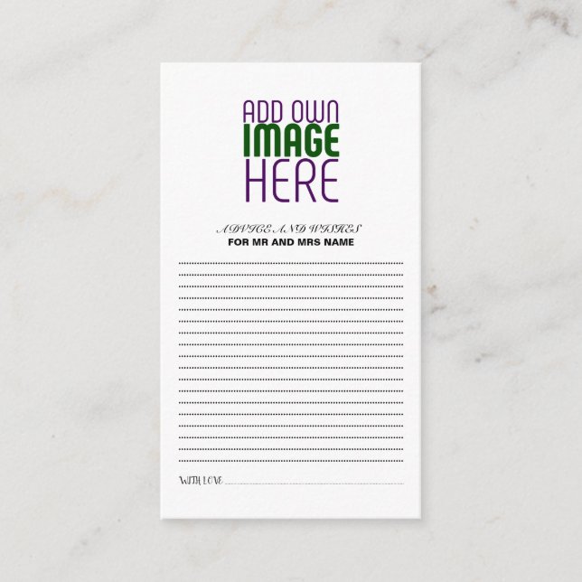 MODERN EDITABLE SIMPLE WHITE IMAGE TEXT TEMPLATE (Front)