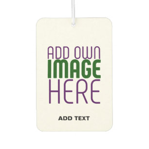 MODERN EDITABLE SIMPLE WHITE IMAGE TEXT TEMPLATE AIR FRESHENER