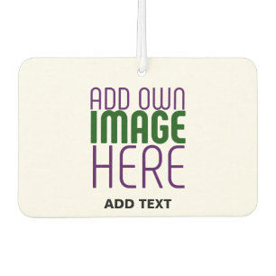MODERN EDITABLE SIMPLE WHITE IMAGE TEXT TEMPLATE AIR FRESHENER