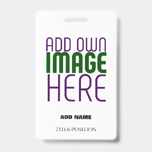 MODERN EDITABLE SIMPLE WHITE IMAGE TEXT TEMPLATE BADGE