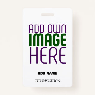 MODERN EDITABLE SIMPLE WHITE IMAGE TEXT TEMPLATE BADGE
