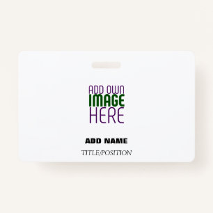 MODERN EDITABLE SIMPLE WHITE IMAGE TEXT TEMPLATE BADGE