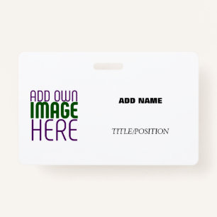 MODERN EDITABLE SIMPLE WHITE IMAGE TEXT TEMPLATE BADGE