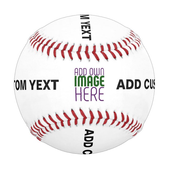 MODERN EDITABLE SIMPLE WHITE IMAGE TEXT TEMPLATE BASEBALL (Front)