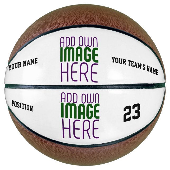 MODERN EDITABLE SIMPLE WHITE IMAGE TEXT TEMPLATE BASKETBALL (Front)