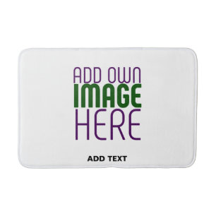 MODERN EDITABLE SIMPLE WHITE IMAGE TEXT TEMPLATE BATH MAT
