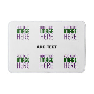 MODERN EDITABLE SIMPLE WHITE IMAGE TEXT TEMPLATE BATH MAT