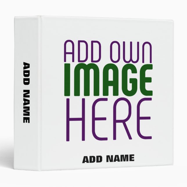 MODERN EDITABLE SIMPLE WHITE IMAGE TEXT TEMPLATE BINDER (Front/Spine)