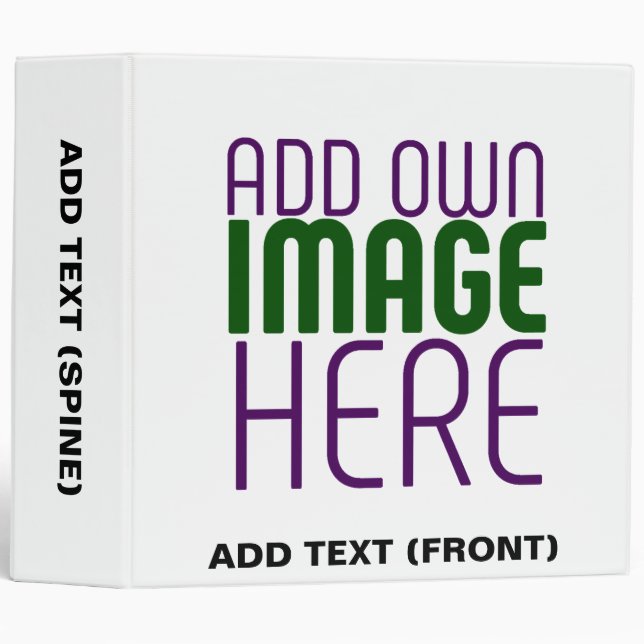 MODERN EDITABLE SIMPLE WHITE IMAGE TEXT TEMPLATE BINDER (Front/Spine)