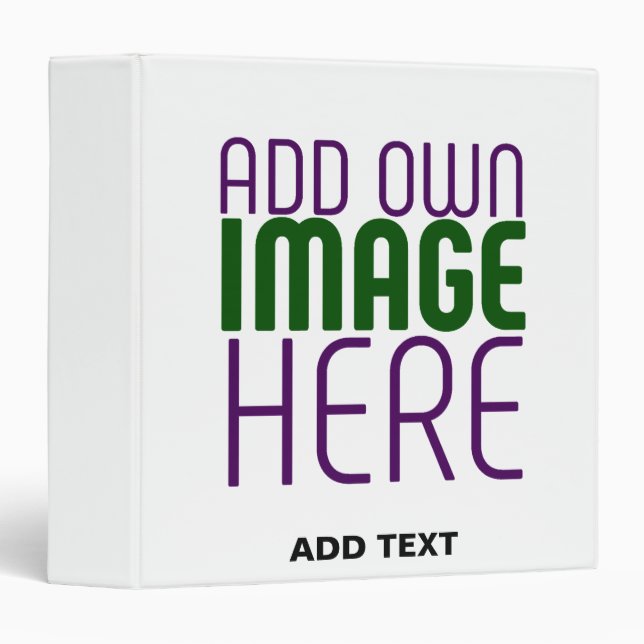 MODERN EDITABLE SIMPLE WHITE IMAGE TEXT TEMPLATE BINDER (Front/Spine)