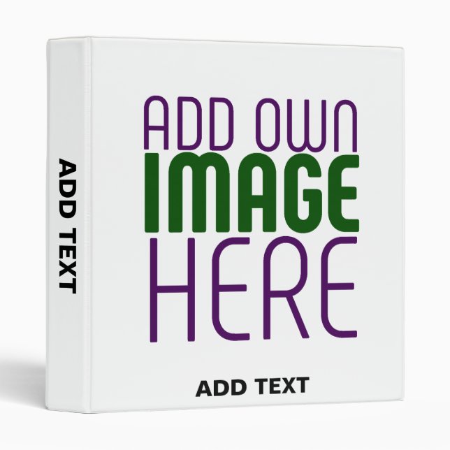  MODERN EDITABLE SIMPLE WHITE IMAGE TEXT TEMPLATE BINDER (Front/Spine)