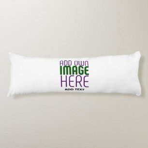 MODERN EDITABLE SIMPLE WHITE IMAGE TEXT TEMPLATE BODY PILLOW