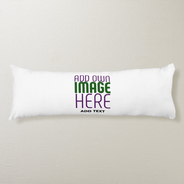 MODERN EDITABLE SIMPLE WHITE IMAGE TEXT TEMPLATE BODY PILLOW (Front)
