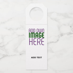 MODERN EDITABLE SIMPLE WHITE IMAGE TEXT TEMPLATE BOTTLE TAG