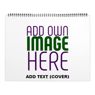 MODERN EDITABLE SIMPLE WHITE IMAGE TEXT TEMPLATE CALENDAR