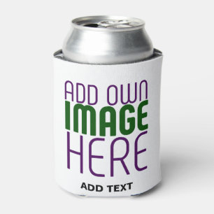 MODERN EDITABLE SIMPLE WHITE IMAGE TEXT TEMPLATE CAN COOLER