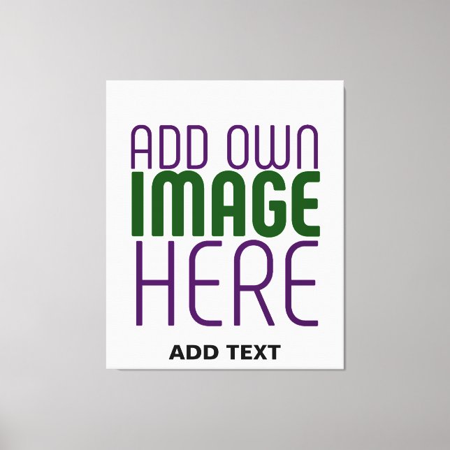 MODERN EDITABLE SIMPLE WHITE IMAGE TEXT TEMPLATE CANVAS PRINT (Front)