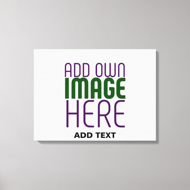MODERN EDITABLE SIMPLE WHITE IMAGE TEXT TEMPLATE CANVAS PRINT (Front)