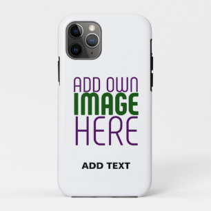 MODERN EDITABLE SIMPLE WHITE IMAGE TEXT TEMPLATE iPhone 11 PRO CASE