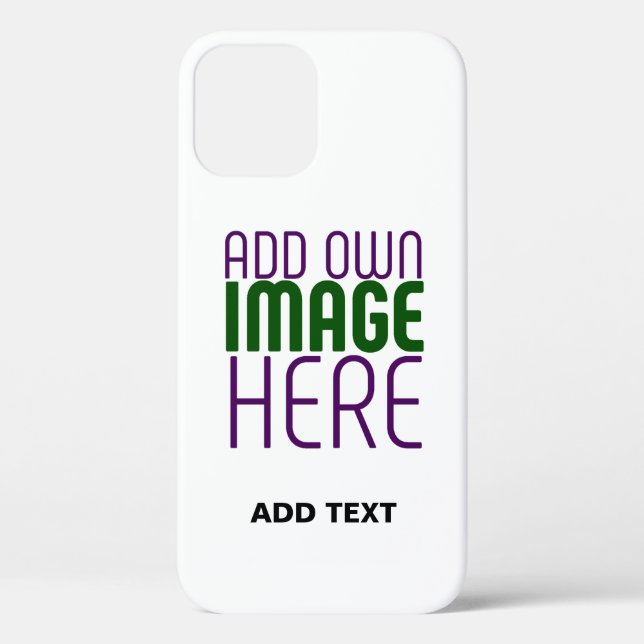 MODERN EDITABLE SIMPLE WHITE IMAGE TEXT TEMPLATE Case-Mate iPhone CASE (Back)