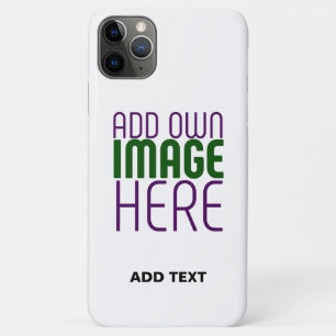 MODERN EDITABLE SIMPLE WHITE IMAGE TEXT TEMPLATE iPhone 11 PRO MAX CASE