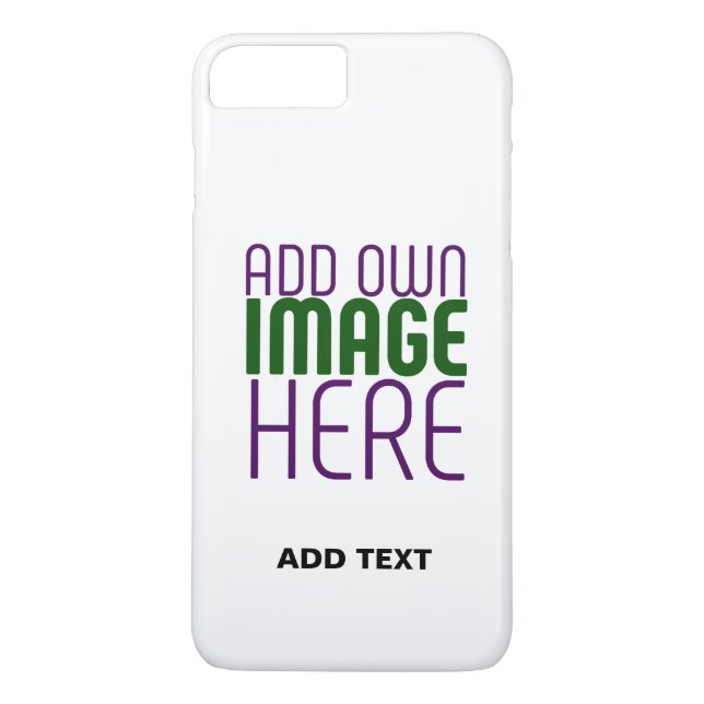 MODERN EDITABLE SIMPLE WHITE IMAGE TEXT TEMPLATE Case-Mate iPhone CASE (Back)