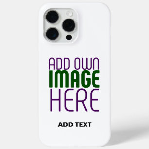 MODERN EDITABLE SIMPLE WHITE IMAGE TEXT TEMPLATE iPhone 15 PRO MAX CASE