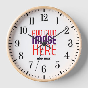 MODERN EDITABLE SIMPLE WHITE IMAGE TEXT TEMPLATE CLOCK