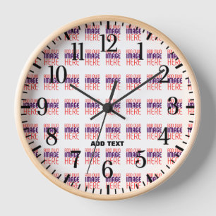 MODERN EDITABLE SIMPLE WHITE IMAGE TEXT TEMPLATE CLOCK