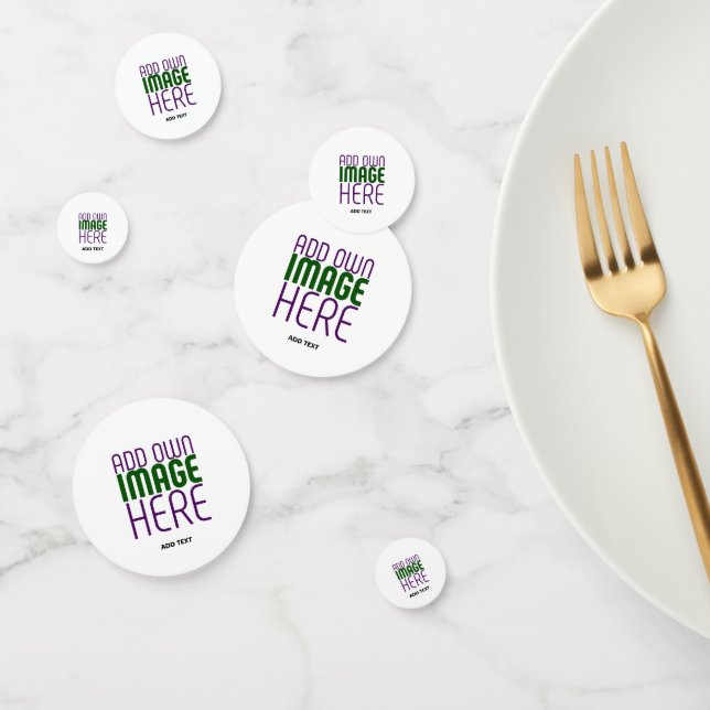 MODERN EDITABLE SIMPLE WHITE IMAGE TEXT TEMPLATE CONFETTI (Group)