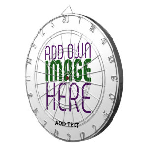 MODERN EDITABLE SIMPLE WHITE IMAGE TEXT TEMPLATE DARTBOARD